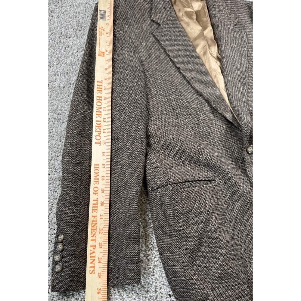 Lands End Mens Tweed Wool Lambswool Blazer Jacket Sport‎ Coat 43 Long - Picture 8 of 9